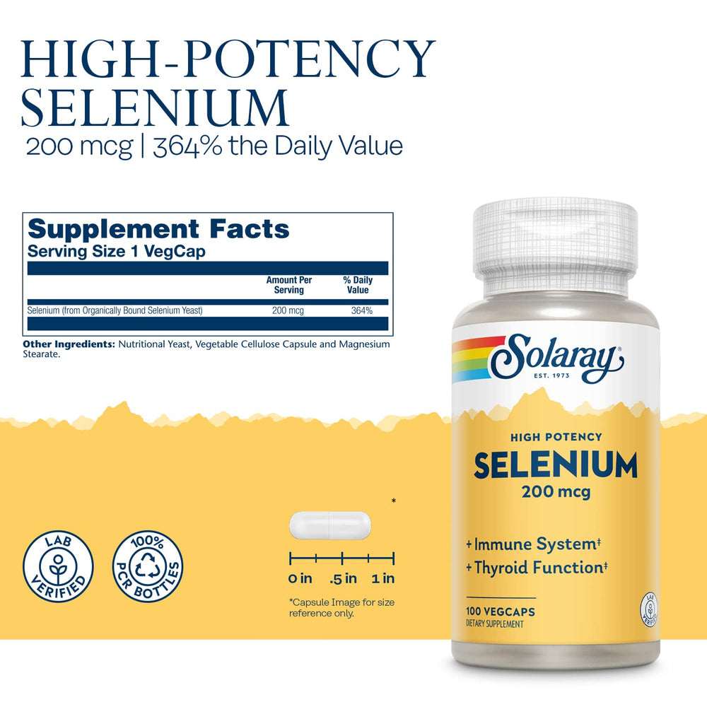 Solaray Selenium supporting thyroid function