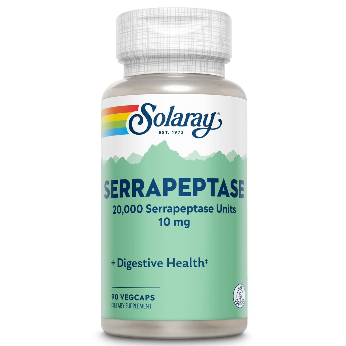 Solaray Serrapeptase 10 mg VCapsules bottle