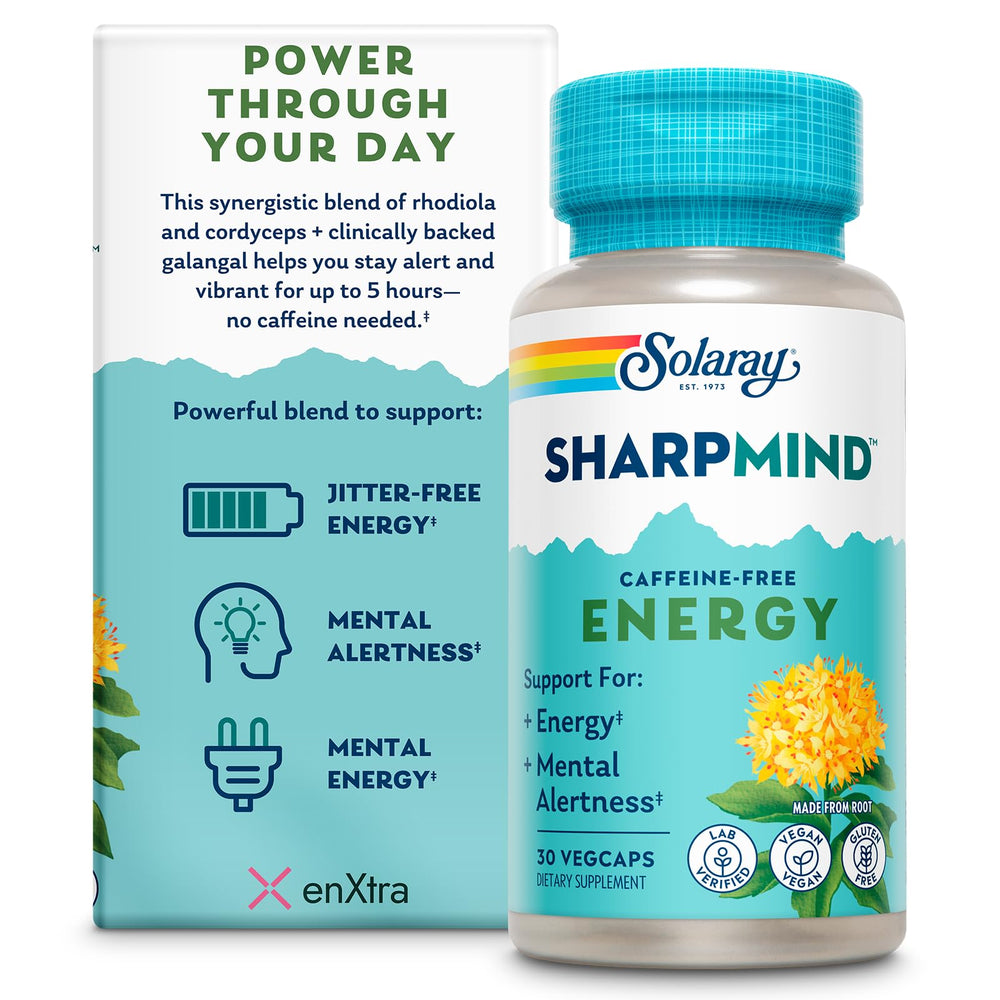 SOLARAY SharpMind Energy bottle and label