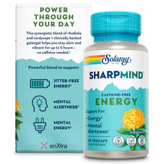 SOLARAY SharpMind Energy bottle and label