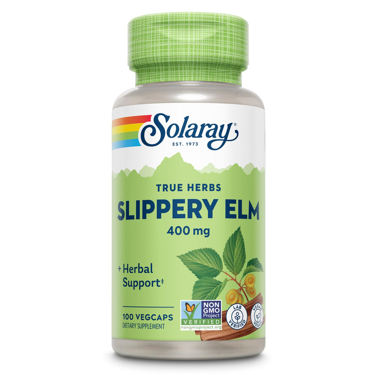 SOLARAY Slippery Elm Bark Capsules 400 mg hero image