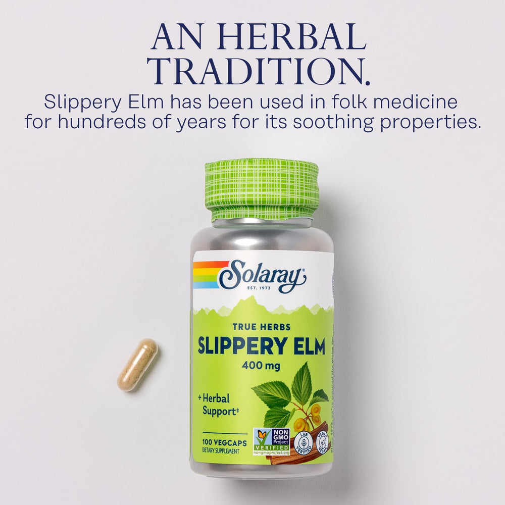 Lab verified quality and potency for SOLARAY Slippery Elm