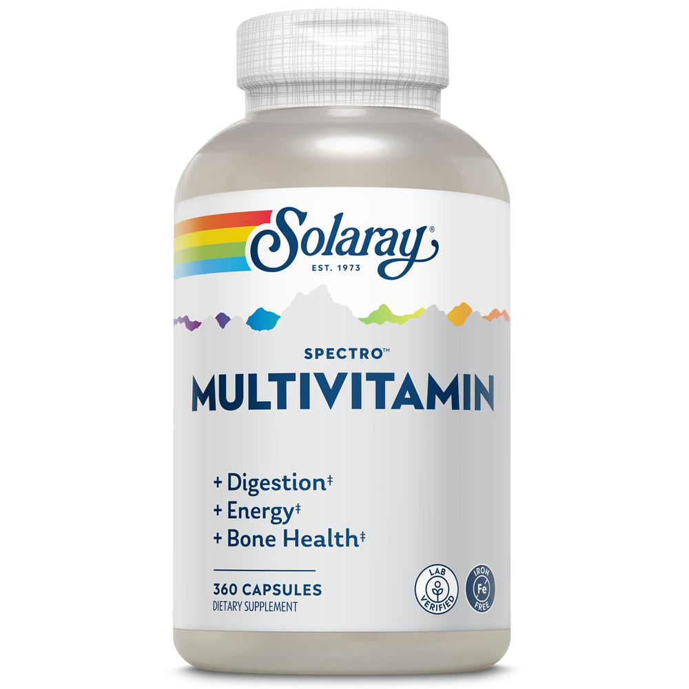 SOLARAY Spectro Multivitamin Iron Free bottle label