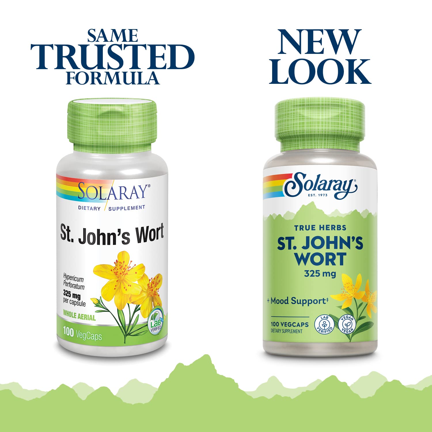 Front label of SOLARAY St Johns Wort 325 mg bottle