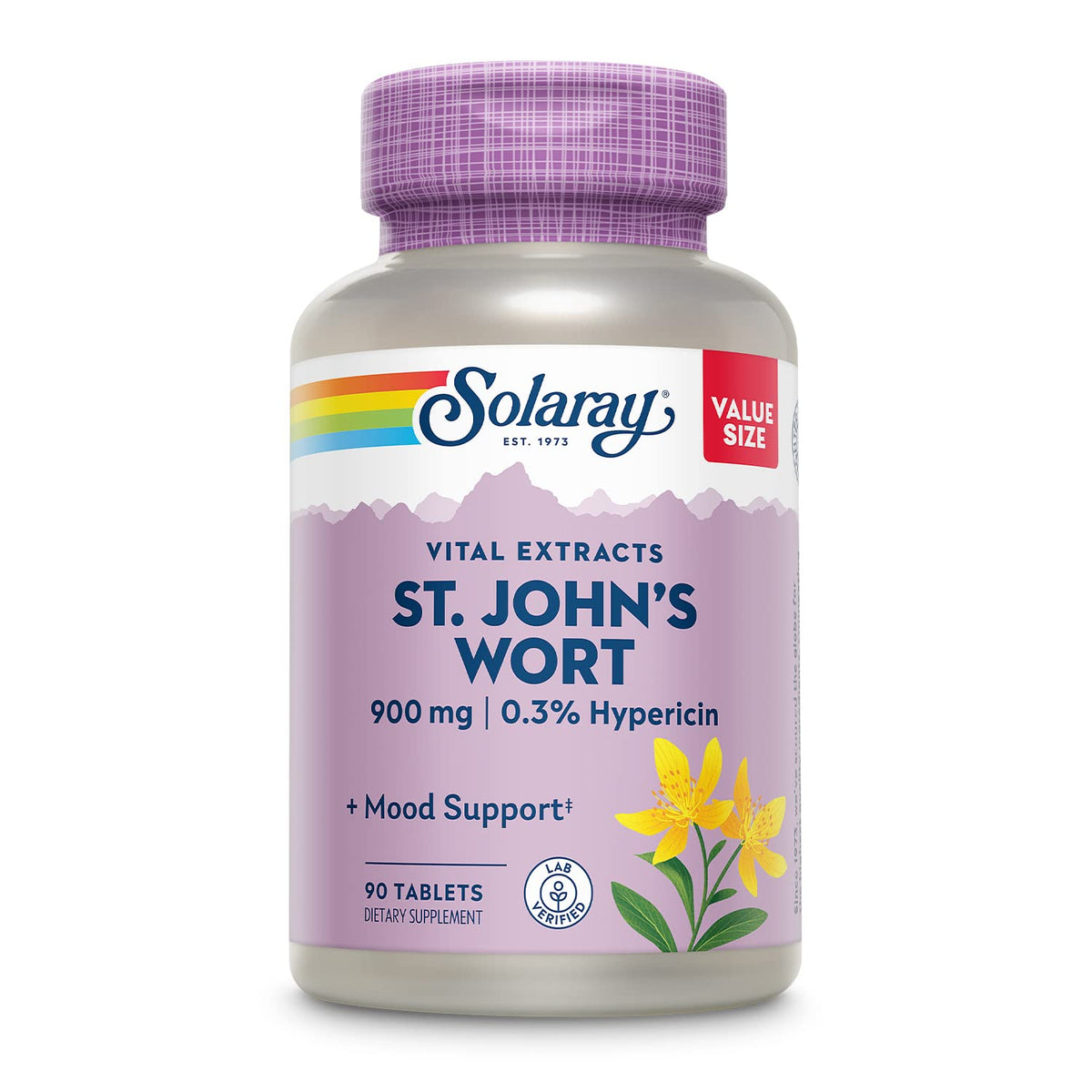 Solaray St Johns Wort aerial extract 900mg bottle