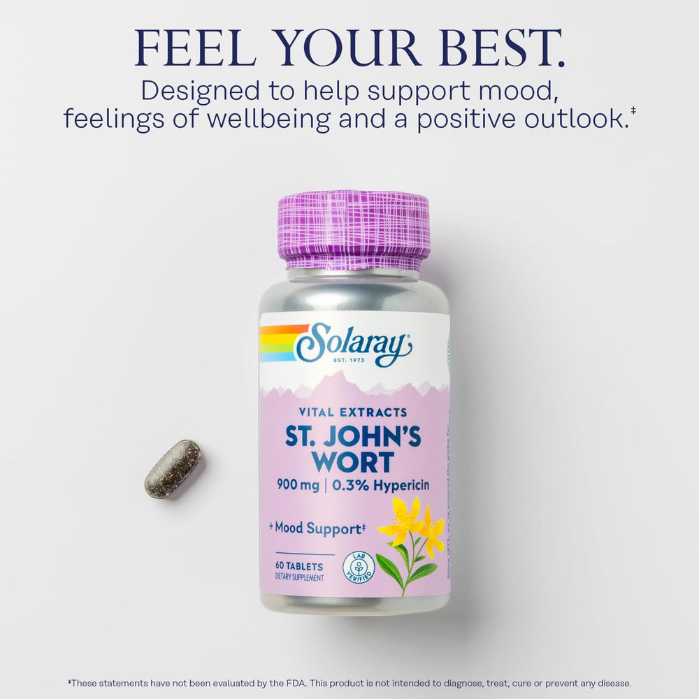 SOLARAY St. John's Wort 900mg label close-up