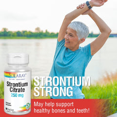 Close-up of chelated strontium citrate formulation