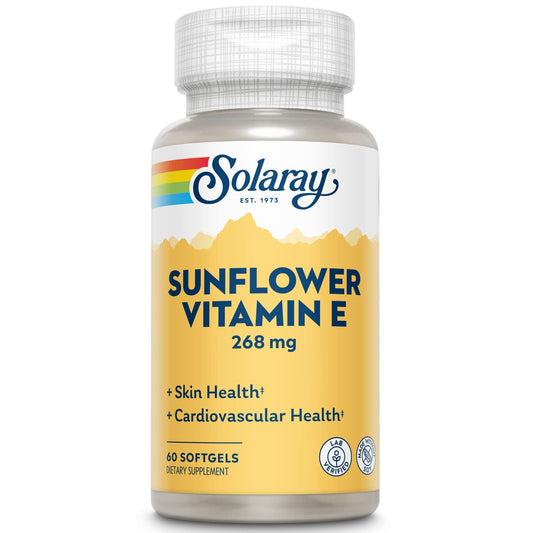 Solaray Super Bio E Sunflower Softgels 400 IU, 60 count, plastic bottle