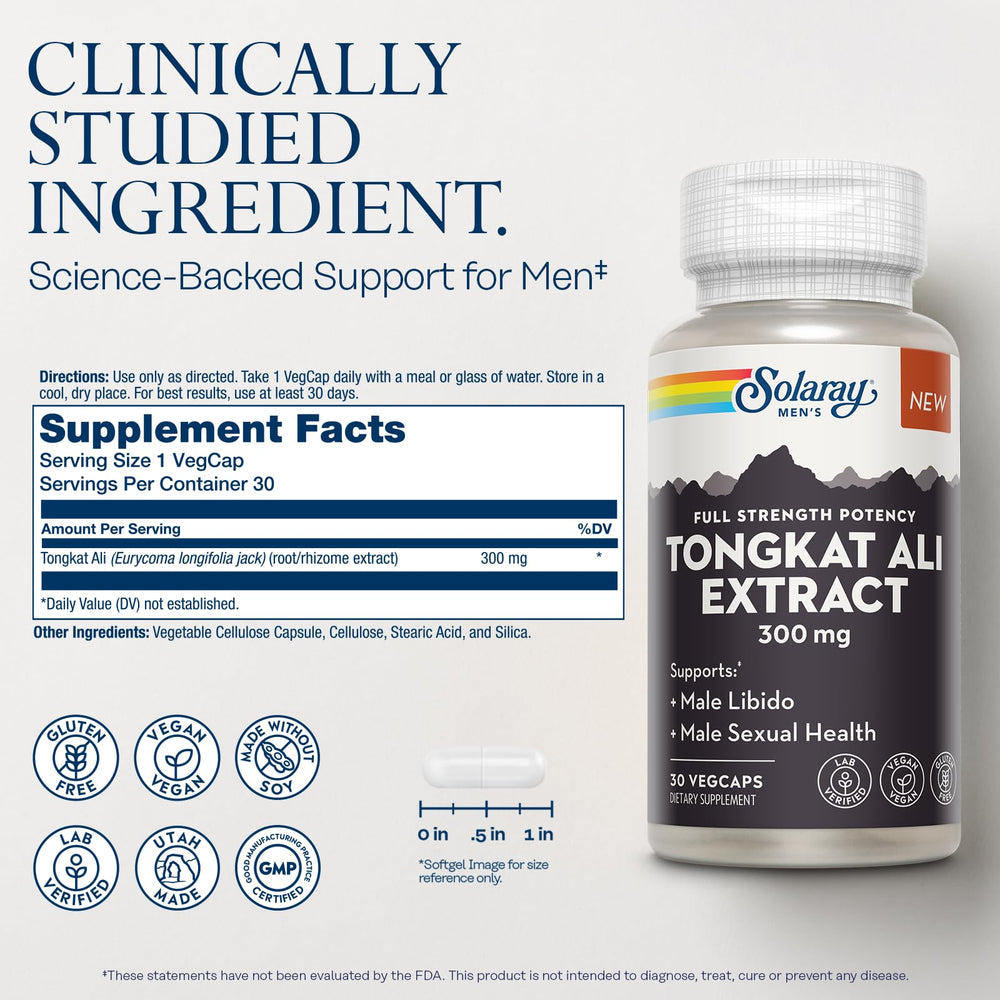 Packaging box for SOLARAY Tongkat Ali Extract 300mg