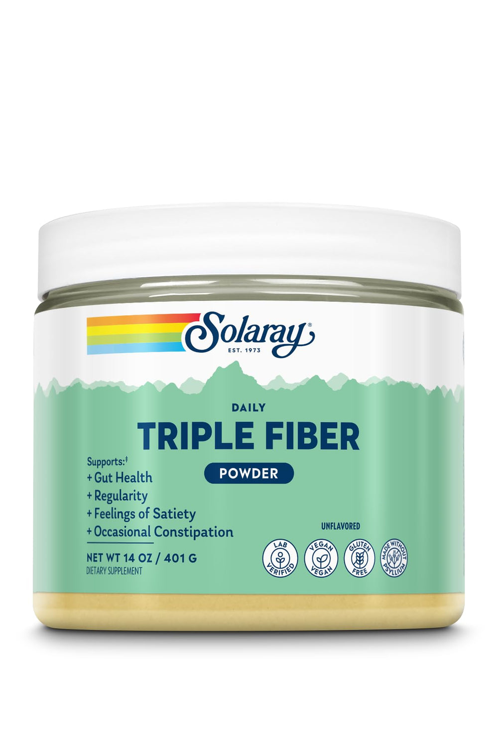 SOLARAY Triple Fiber Powder 14oz bottle