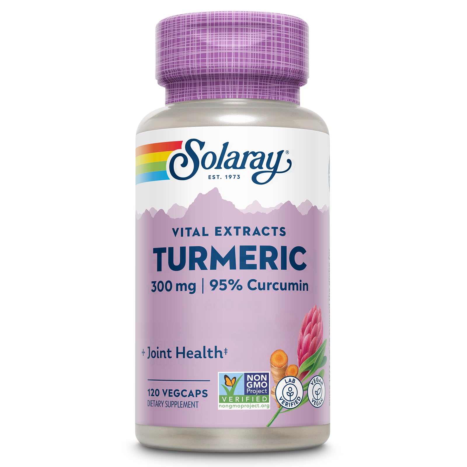 SOLARAY Turmeric 120-count bottle front label