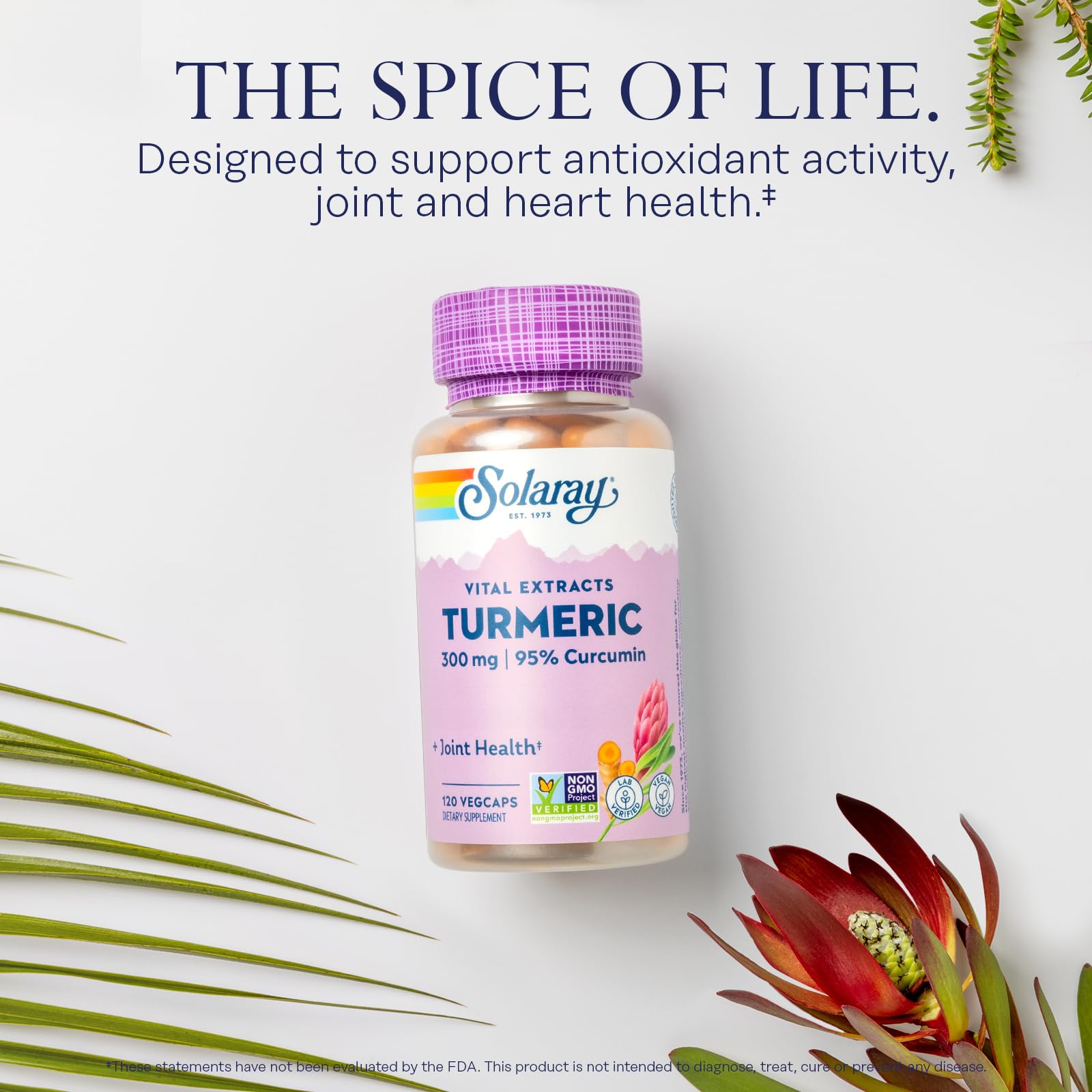 Solaray Turmeric capsules showing 300 mg curcumin