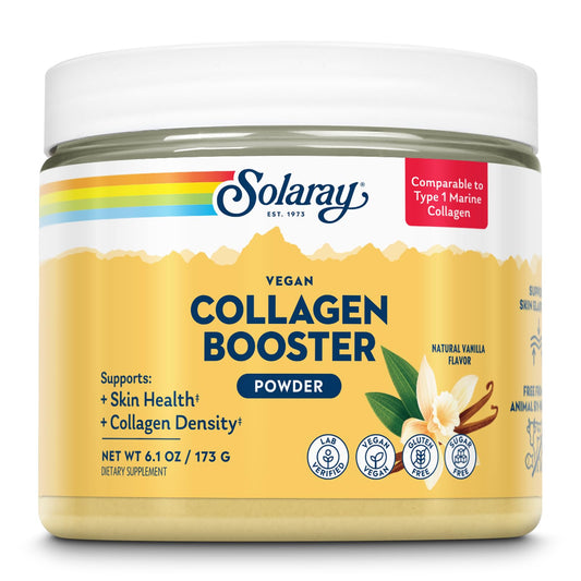 SOLARAY Vegan Collagen Booster bottle and label