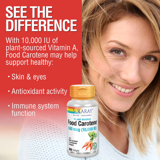 Plant-sourced Vitamin A (beta carotene) capsules