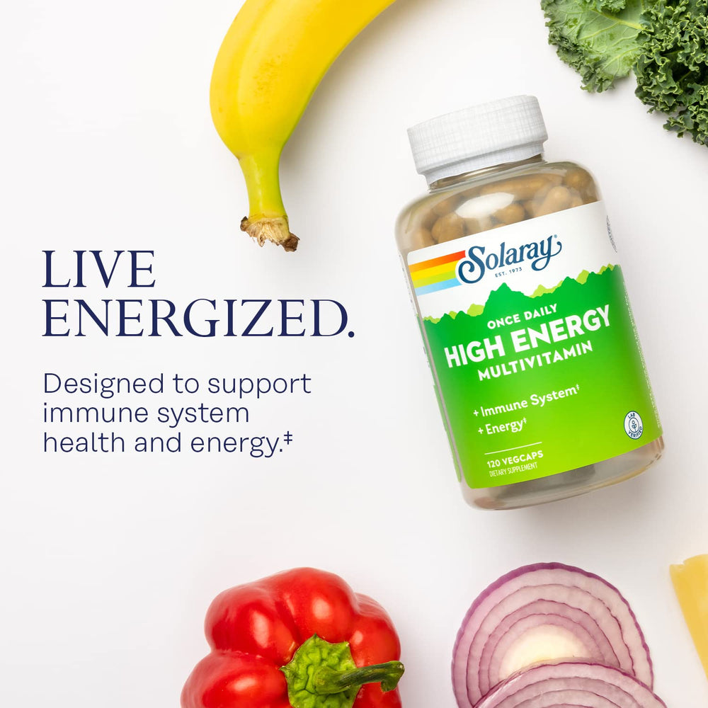 Solaray multivitamin showing Vitamin B complex and trace minerals
