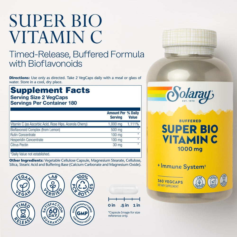 Vitamin C 1000 mg with bioflavonoids and bioflavonoid concentrate
