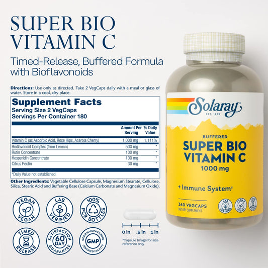 Vitamin C 1000 mg with bioflavonoids and bioflavonoid concentrate