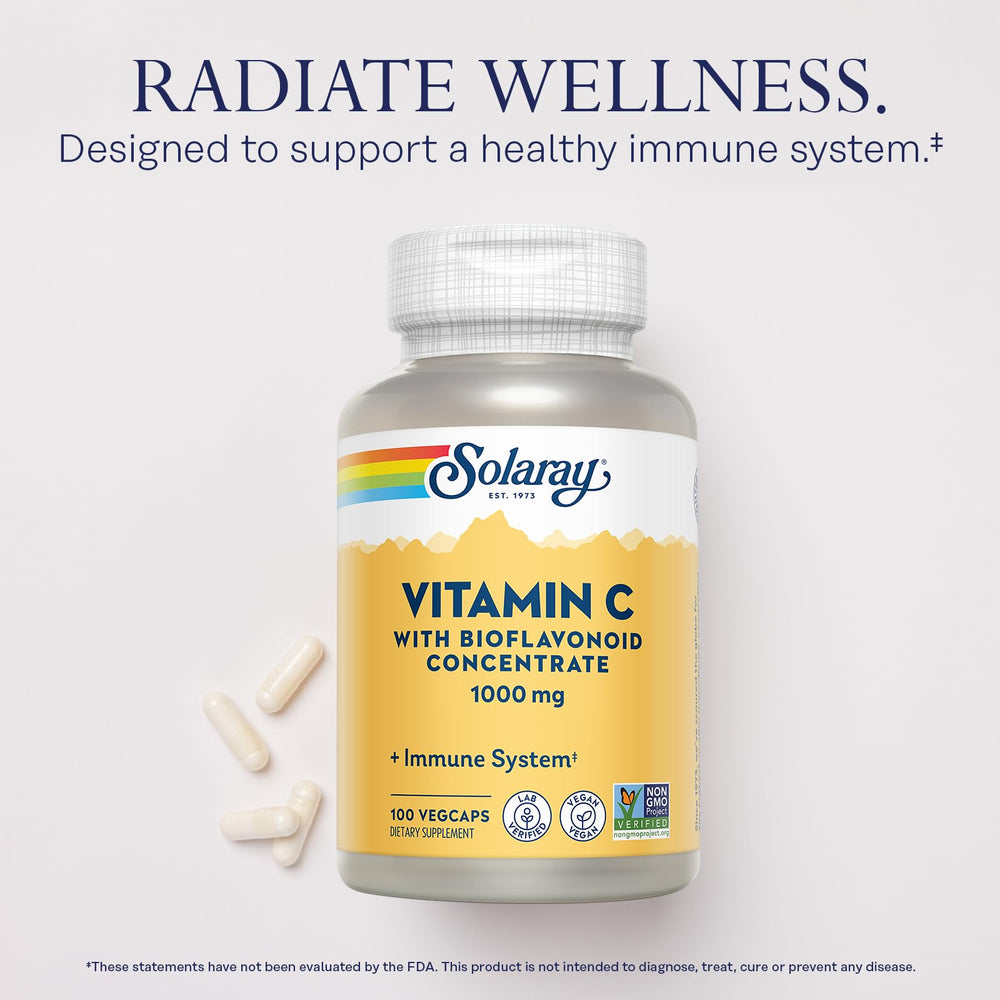 Vegan, Non-GMO Solaray Vitamin C capsules