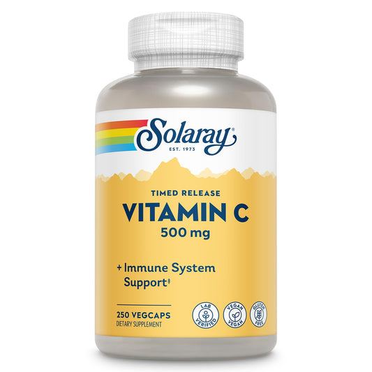 SOLARAY Vitamin C 500mg two-stage timed-release bottle