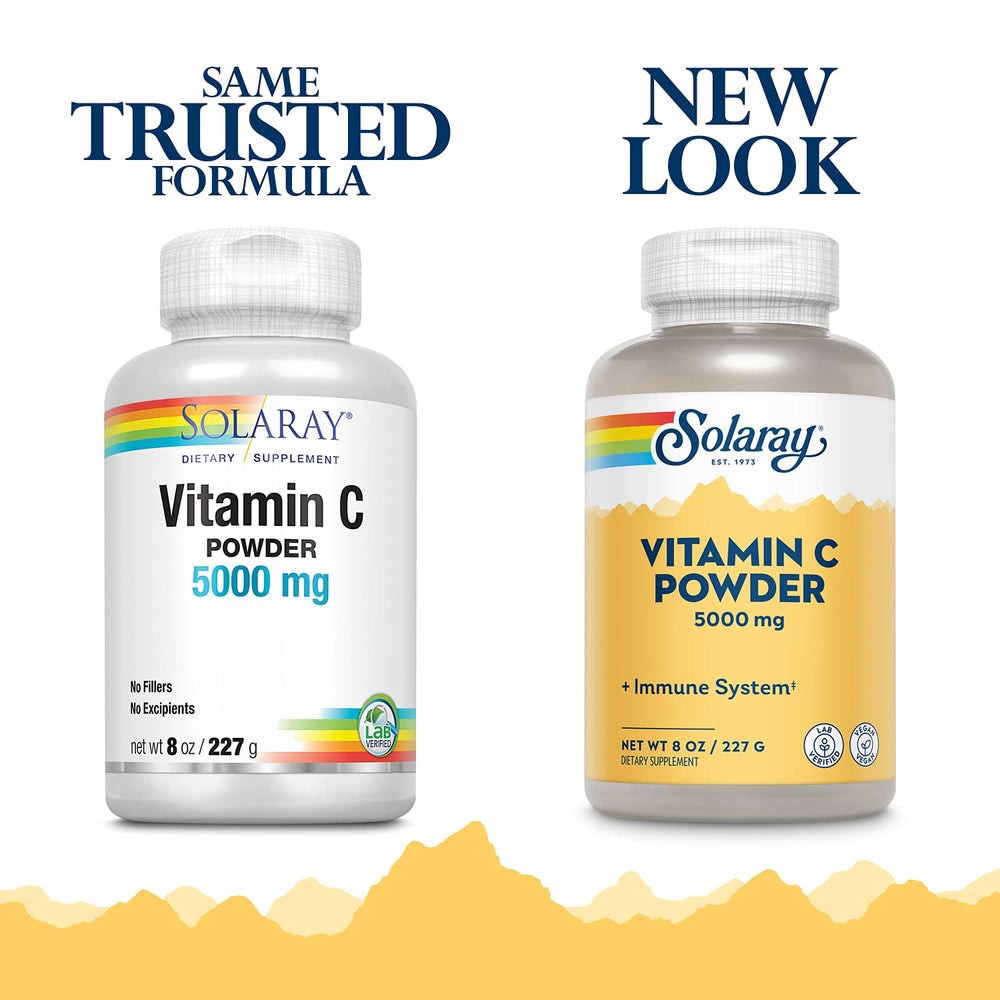 SOLARAY Vitamin C Crystalline Powder 8 oz back label