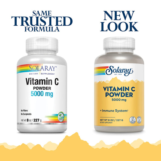 SOLARAY Vitamin C Crystalline Powder 8 oz back label