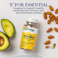 Vitamin E softgels with 670 mg d Alpha Tocopherol label