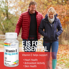 SOLARAY Vitamin E bottle with branding on white background
