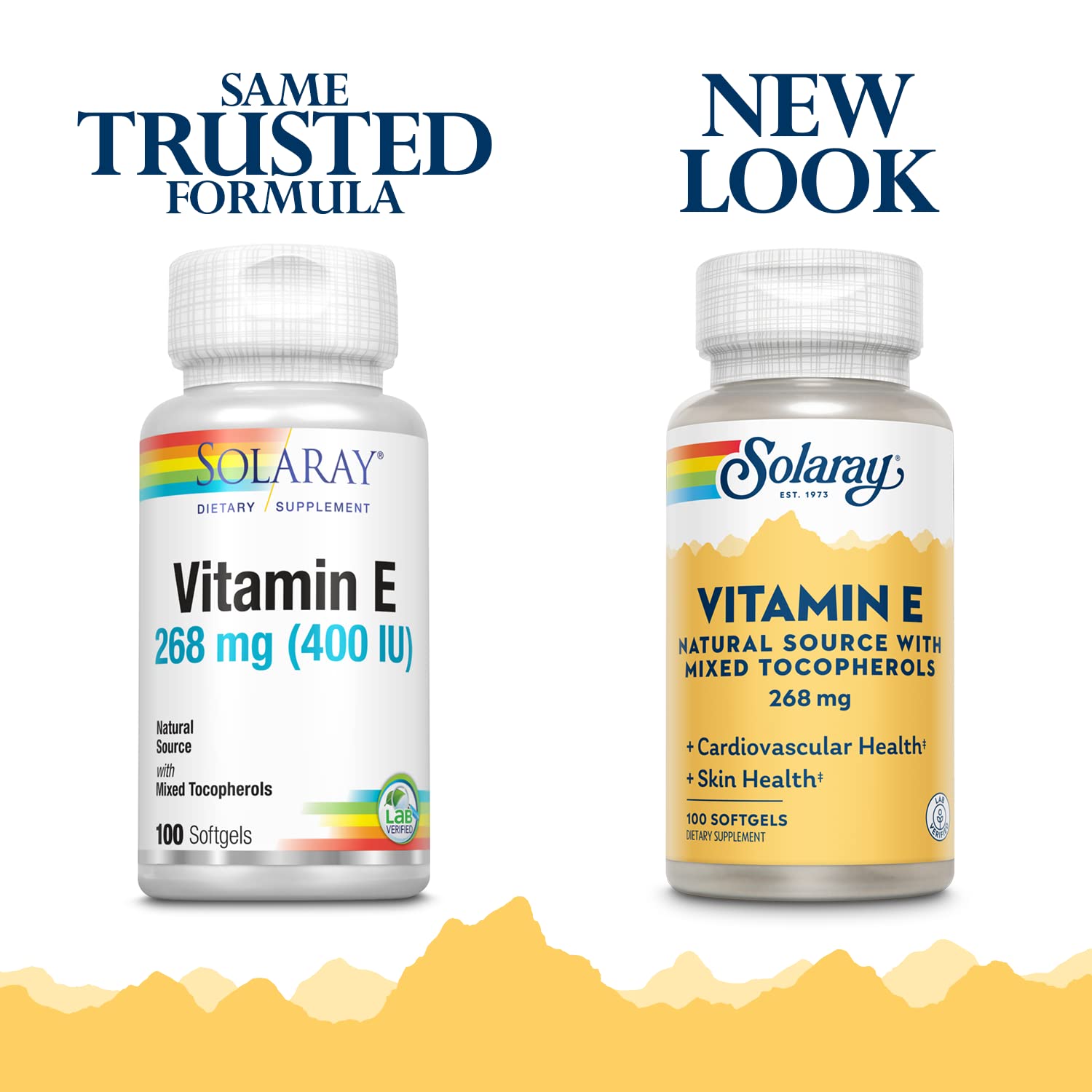Close-up of SOLARAY Vitamin E 268mg softgels