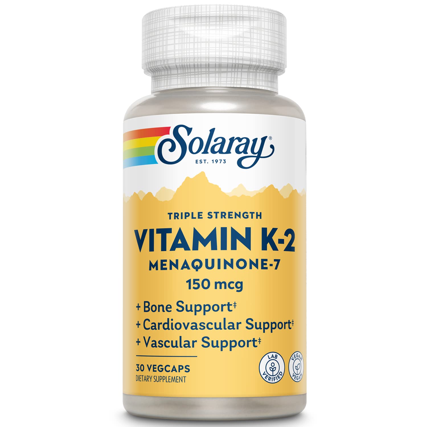 SOLARAY Vitamin K-2 MK-7 150 mcg bottle front