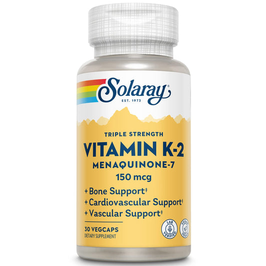 SOLARAY Vitamin K-2 MK-7 150 mcg bottle front