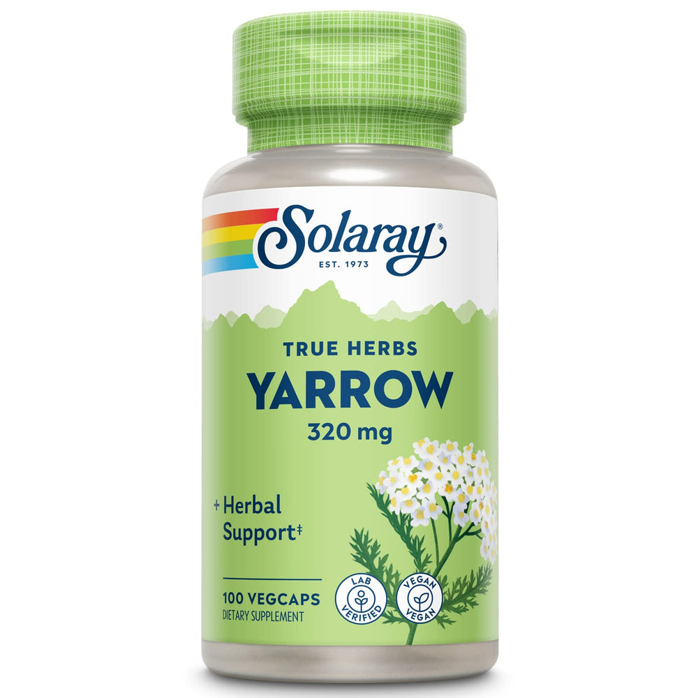 Solaray True Herbs Yarrow 320mg VegCap bottle front view