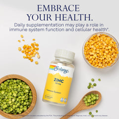 Pumpkin seed zinc supplement detail on packaging