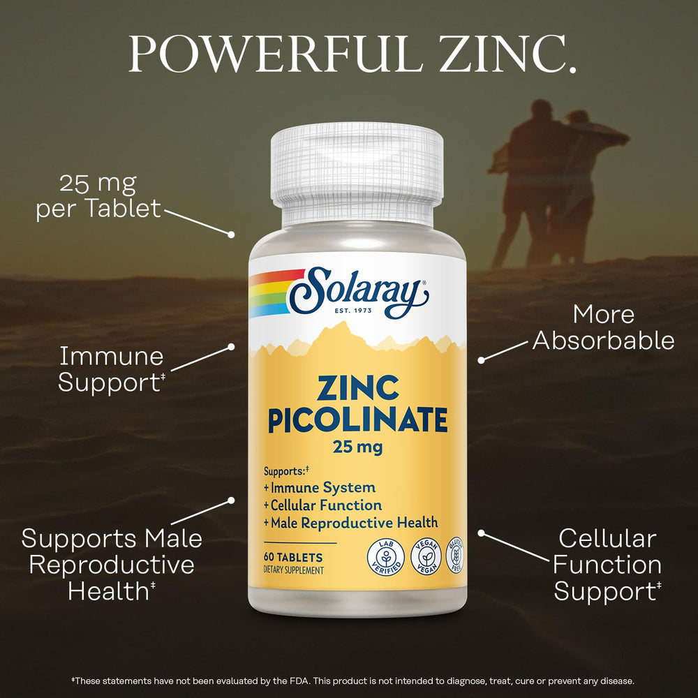 Lab verified quality badge for SOLARAY Zinc Picolinate