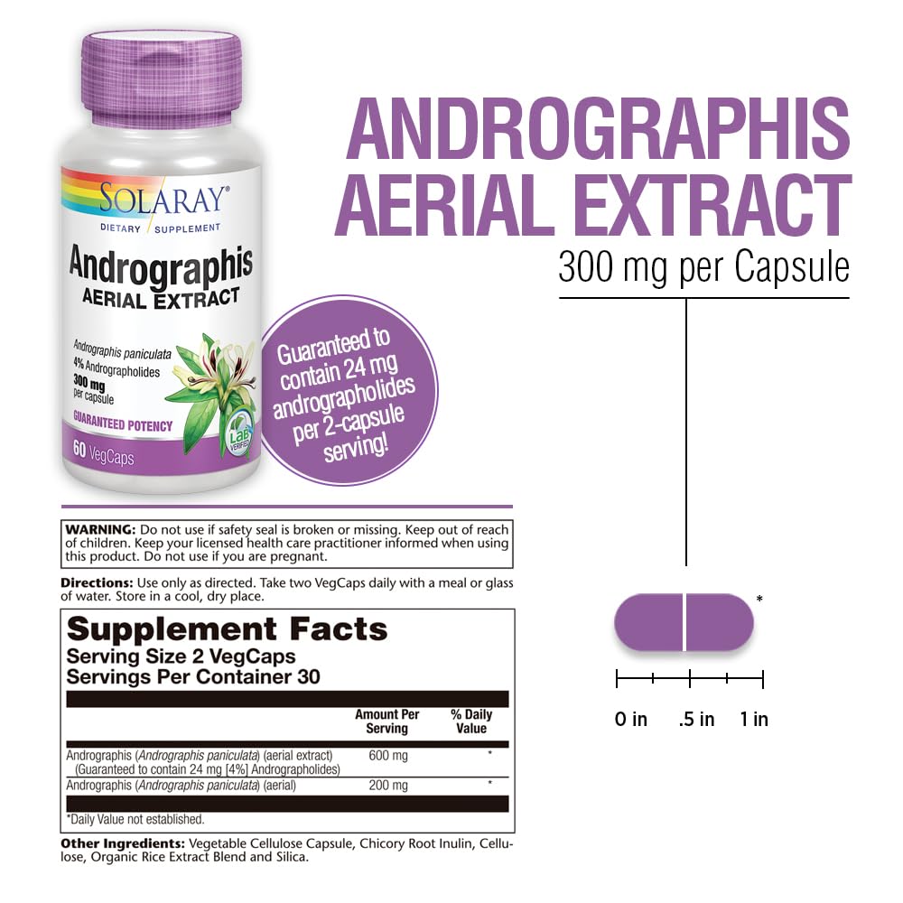 Andrographis extract potency per serving (24 mg andrographolides)
