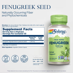 Fenugreek seed dietary fiber and phytochemicals close-up