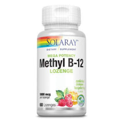 Solaray Methyl B12 Lozenge Lemon 5000 mcg 60 count bottle