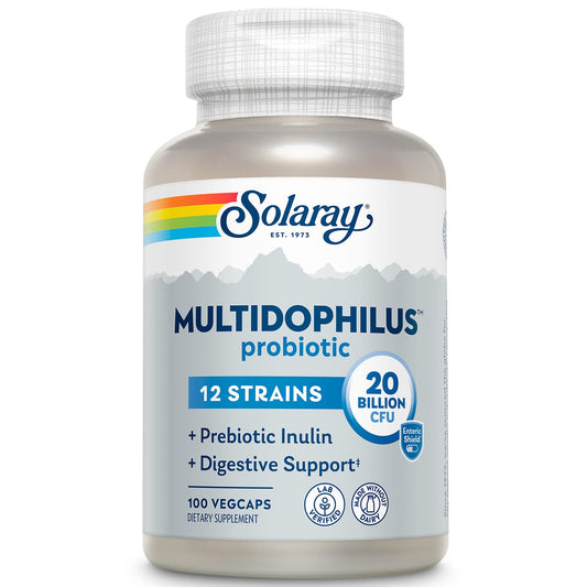 SOLARAY Multidophilus bottle label with 50 servings