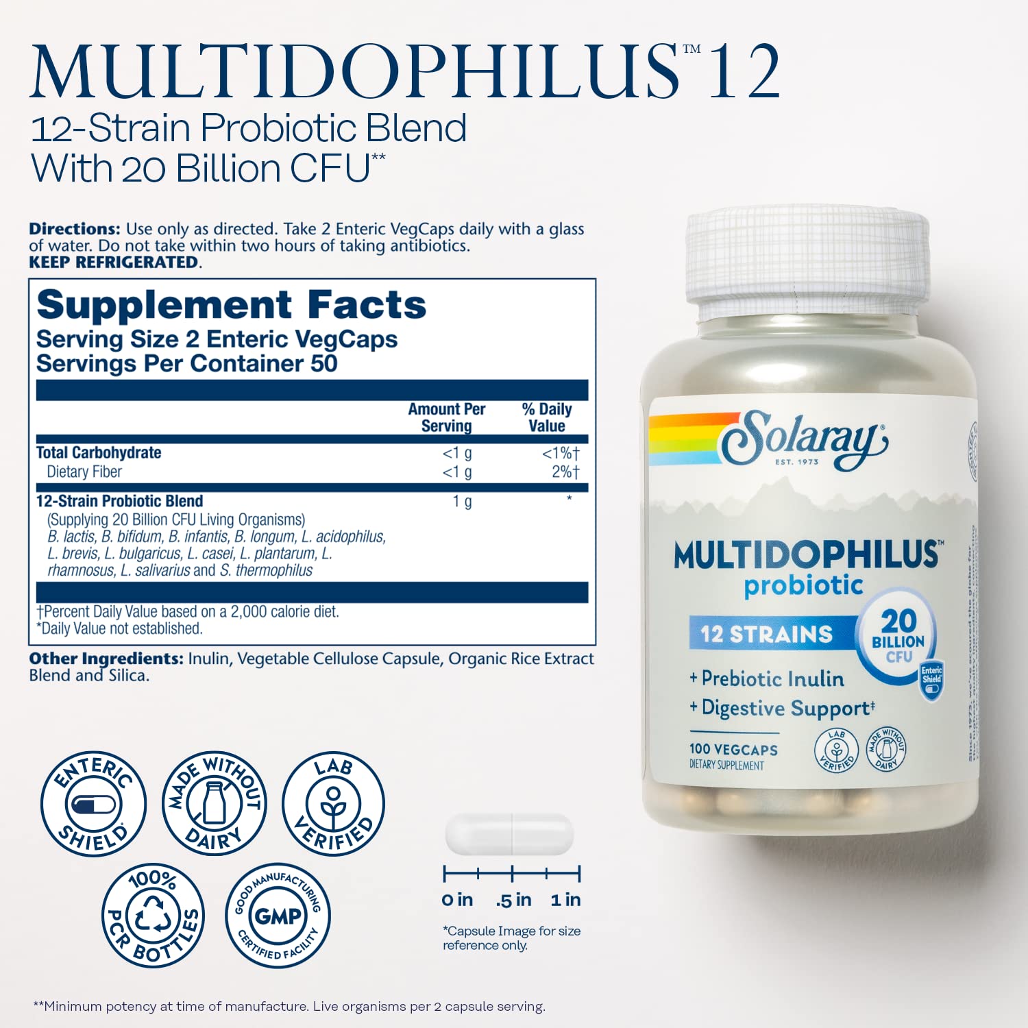 Enteric VegCaps probiotic capsules