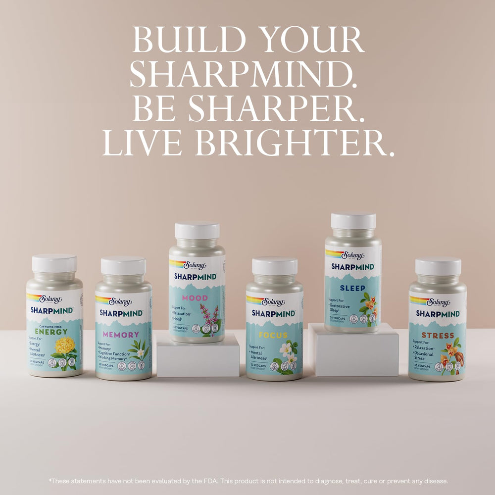 Fermented Chaga mushroom ingredient in SOLARAY SharpMind Memory Formula