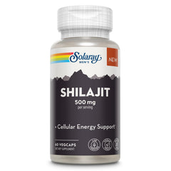 SOLARAY Shilajit 500 mg PrimaVie Himalayan Shilajit for Men bottle