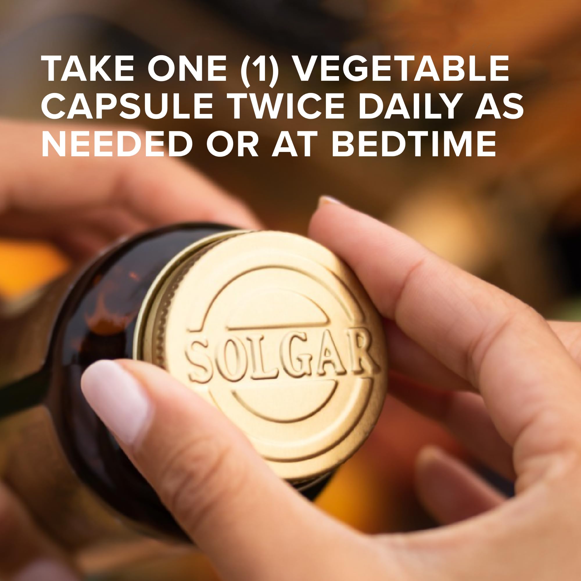 Icons showing non-GMO vegan kosher gluten-free status for Solgar 5-HTP