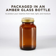 Solgar quality seal and non-GMO, gluten-free labeling on packaging