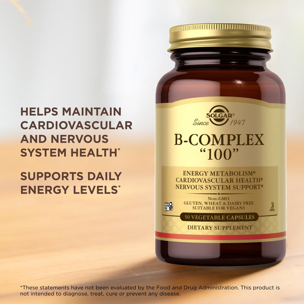 Vegan-friendly Solgar B-Complex 100
