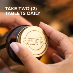 Close-up of Solgar B-Complex with Vitamin C tablet
