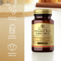 Vitamin B12 5000 mcg with folic acid and B6 for homocysteine support
