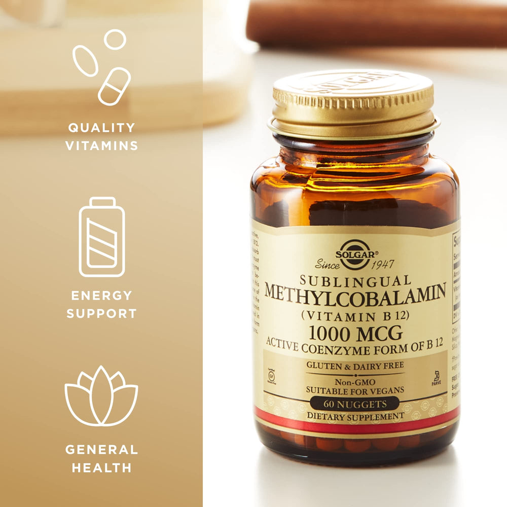 Ingredient panel for Solgar Methylcobalamin B12 Nuggets