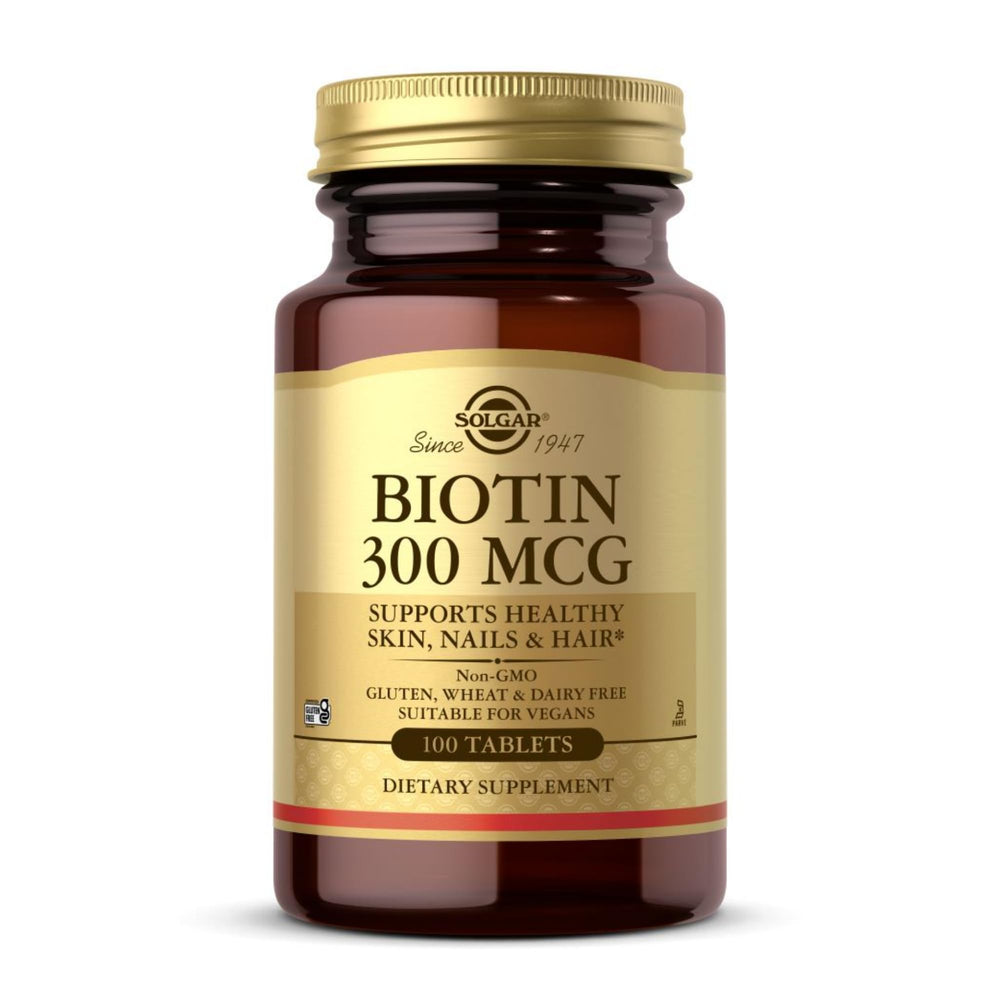 Solgar Biotin 300 mcg bottle - 100 tablets