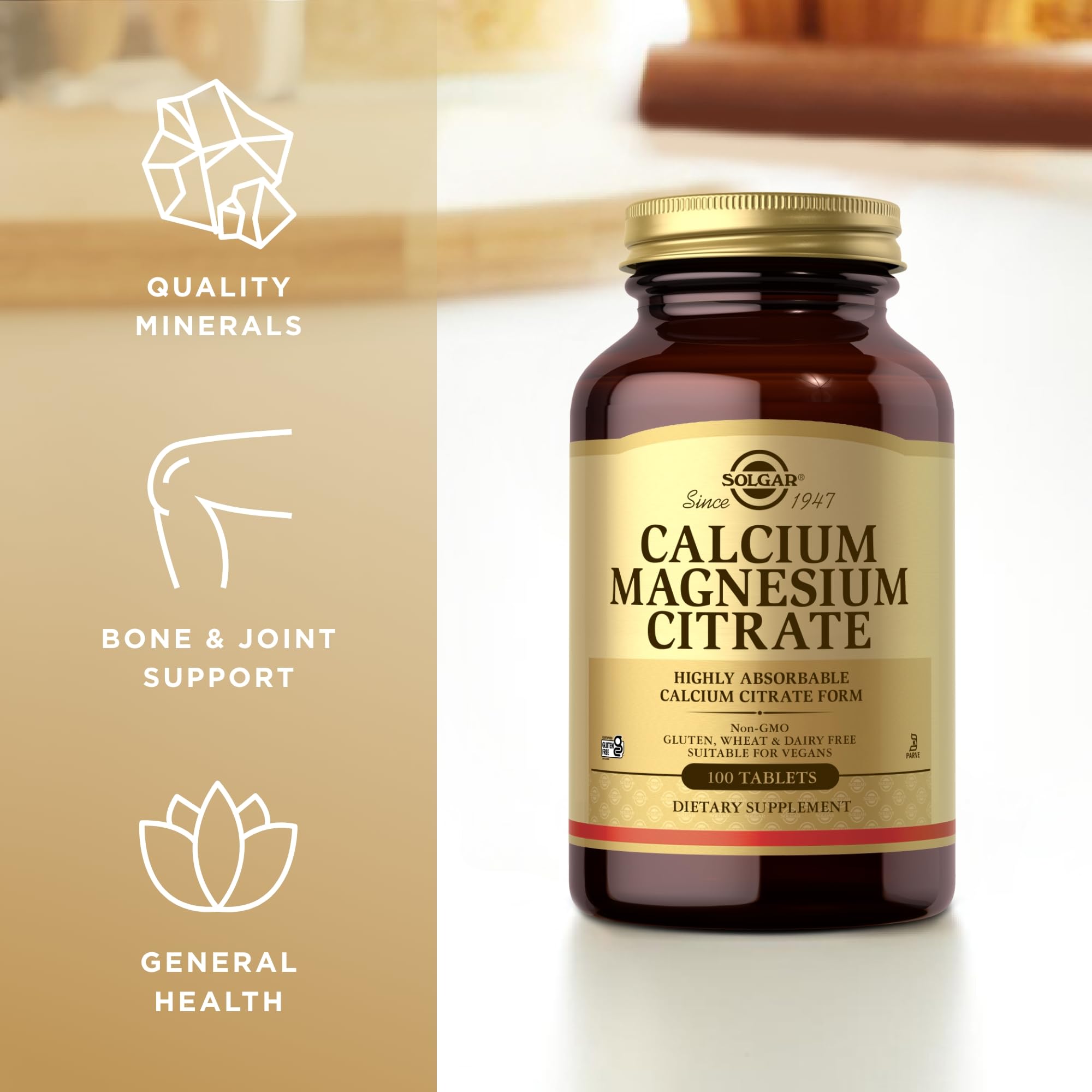 Calcium and magnesium components of Solgar supplement