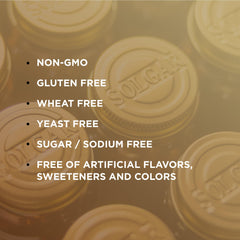 Nutrition facts panel for Solgar Chelated Magnesium