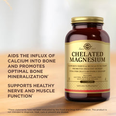 Solgar Chelated Magnesium tablet close-up